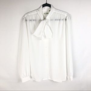 Vintage Neil Martin Bow Button Down Blouse